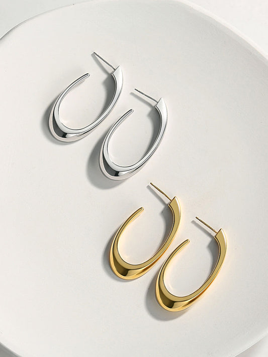 Sterling Silver U-shaped Earrings